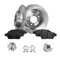 thumbnail image 1 of Set of 8 Rear 280mm Drilled Slotted Brake Disc Rotors-Ceramic Brake Pad Kit-Wheel Hub Bearing Assembly For 2006-2012 Ford Fusion, 1 of 10