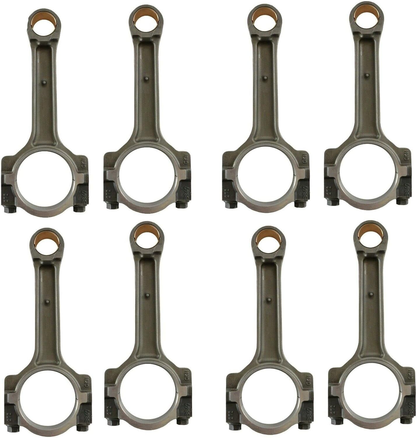 Set of 8 Reconditioned Connecting Rod compatible with Vortec Chevy 5.3L 5.7L 6.0L 6.2L Vortec