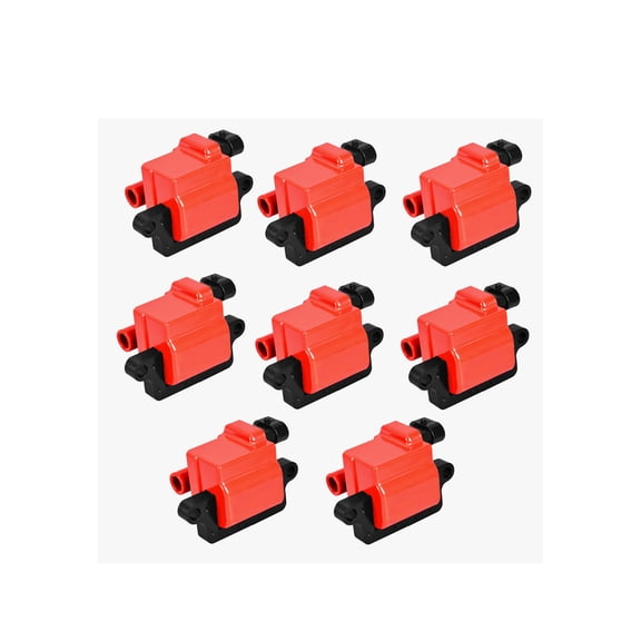Set of 8 Red Color Ignition Coils Compatible with 2003-2006 Chevrolet Express 2500 V8 Replacement for UF271 C1208