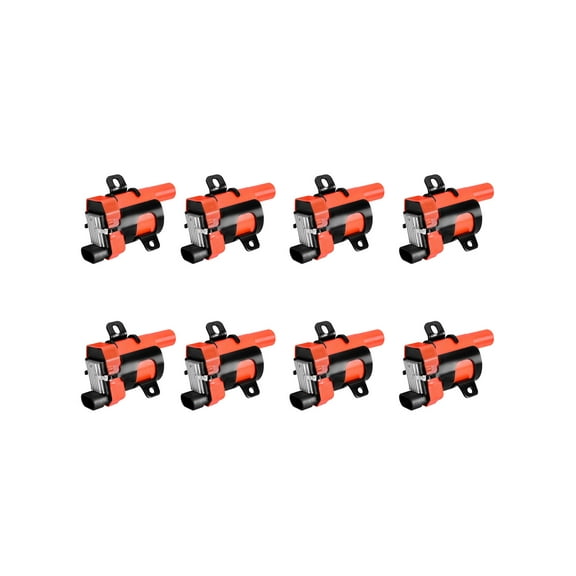 Set of 8 Red Ignition Coils Compatible with 2003-2007 Chevrolet Express 3500 5.3L Replacement for UF262