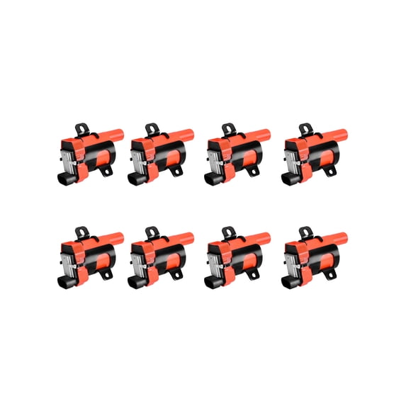 Set of 8 Red Ignition Coils Compatible with 2003-2007 Chevrolet Express 3500 5.3L Replacement for UF262
