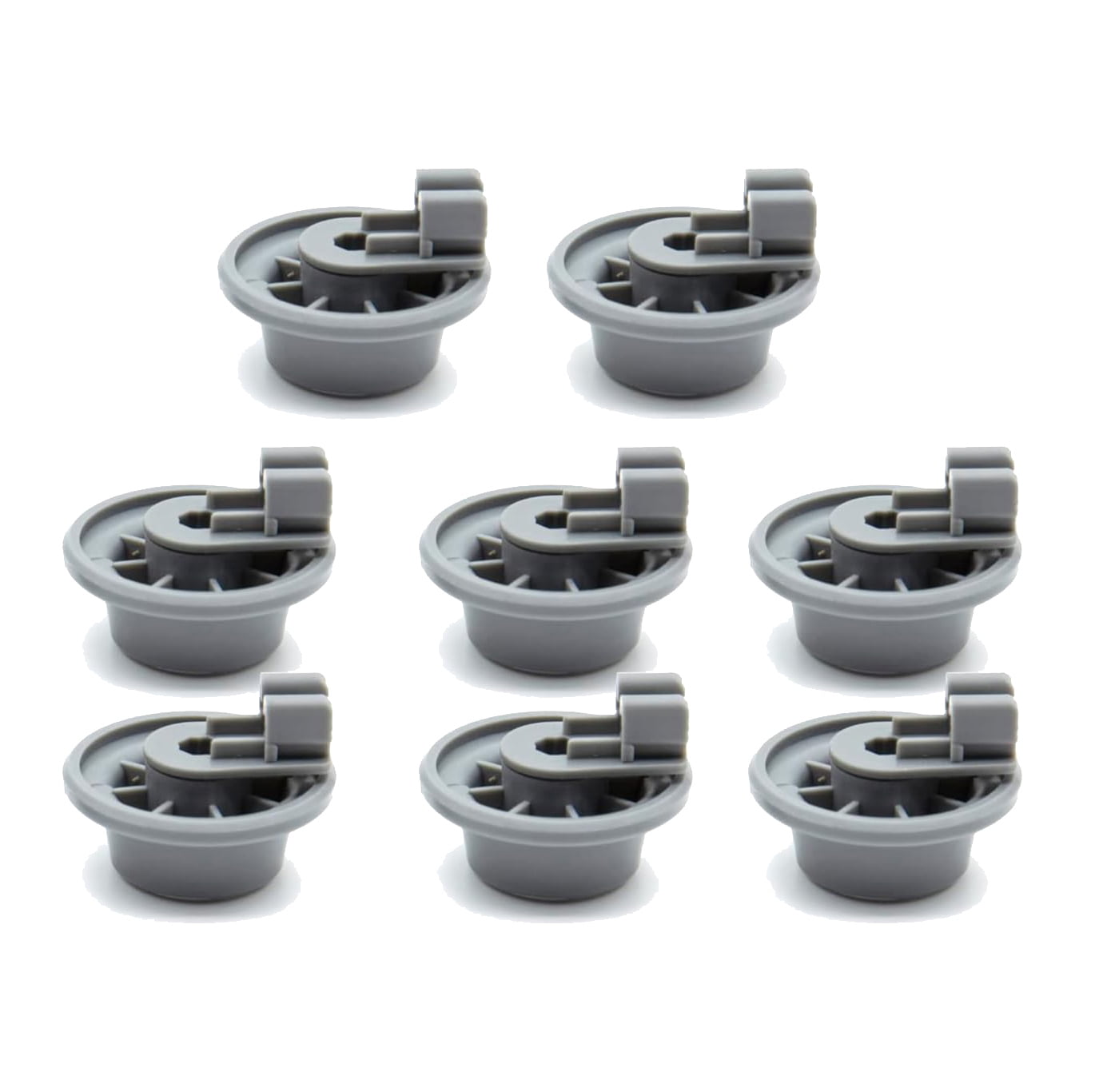 2x Grey Lower Basket Wheels For Bosch, Neff & Siemens Dishwashers - Qualtex Part