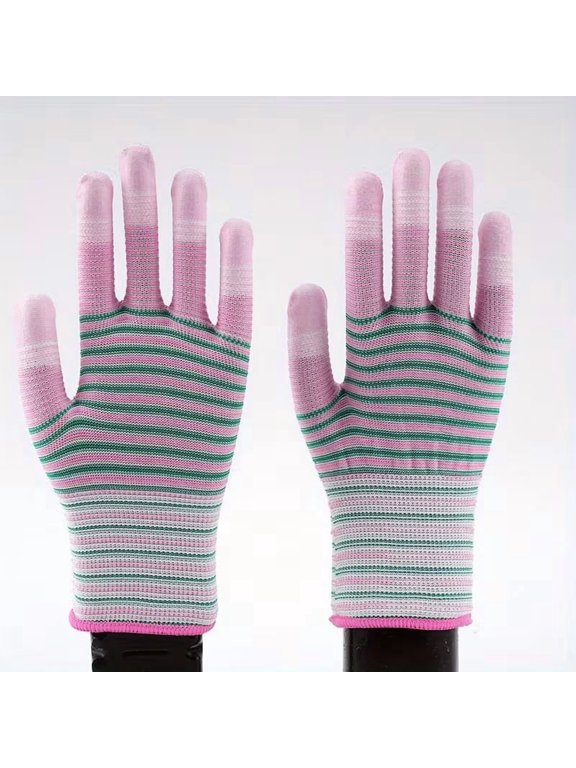 Set of 8 Slim Colorful Zebra Pattern Gloves - Breathable and Non-Slip Design