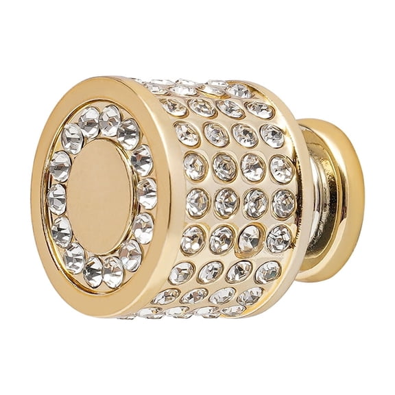 Set of 8 Stylish Gold Cabinet Knobs, Round/Square Modern Design with Brass Core for Easy Grip and Stable Cabinet Door Function