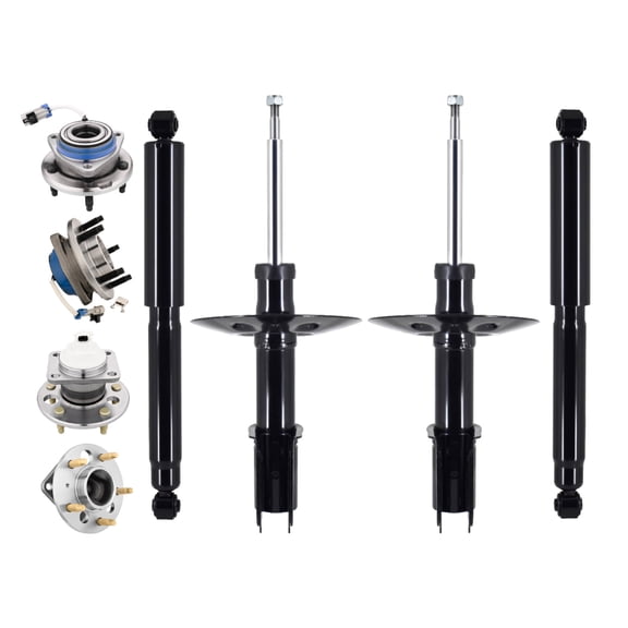 Set of 8 Suspension Strut-Shock Absorber-Wheel Hub Bearing Assembly For 2002-2005 Chevrolet Venture FWD