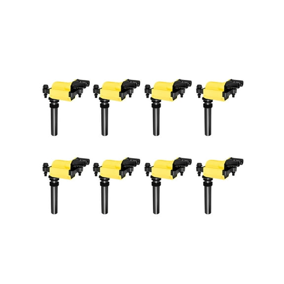 Set of 8 Yellow Ignition Coils Compatible with 2004-2005 Dodge Durango 5.7L Replacement for UF378