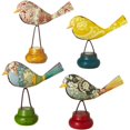 thumbnail image 1 of Midwest-CBK Colorful Patterned Bird on Base - Set of 4, 1 of 1