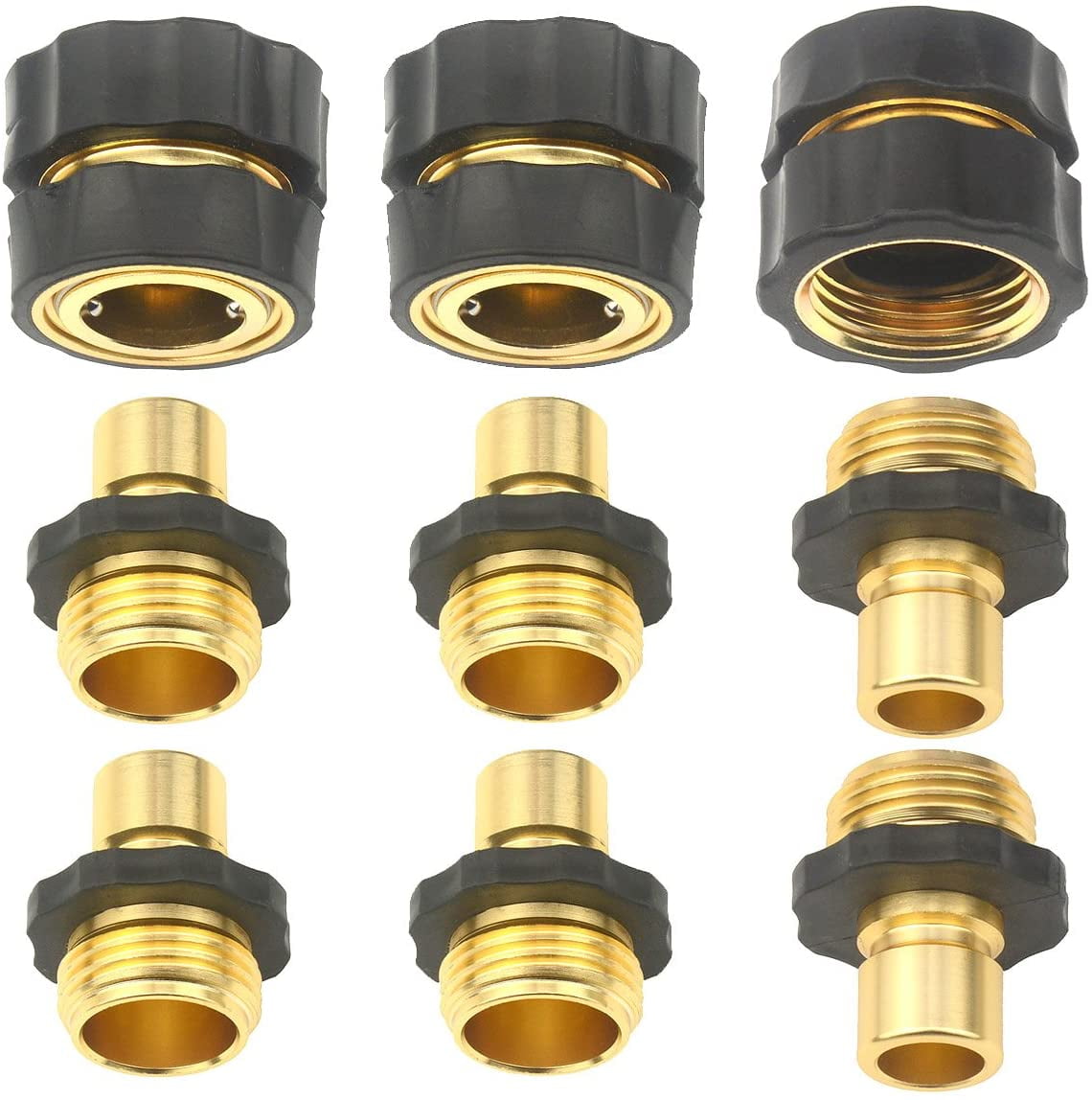 Set Of 9 Aluminum Garden Hose Quick Connector Water Hoses Quik   Set Of 9 Aluminum Garden Hose Quick Connector Water Hoses Quik Connect Release 9d3121ab 9c6a 4e97 9f4f 995d96a04d2a.760508fe741e1af038c1f1ab539afcf7 