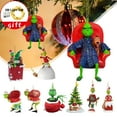 Set of 9 Grinch Christmas Ornaments Tree Christmas Resin Accessories