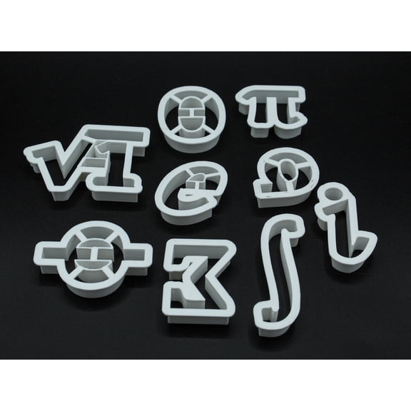 Set of 9 Math Greek Symbols Cookie Cutters