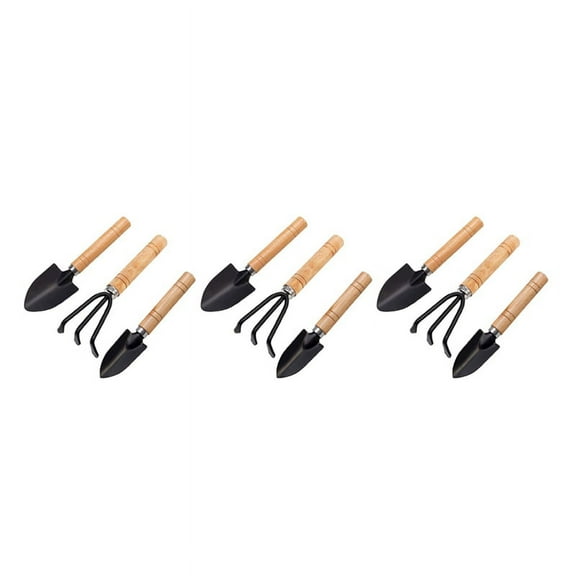9 Mini Garden Tool Hand Planting Tools Small Shovel Rake Spade Wood Handle Planting Tools