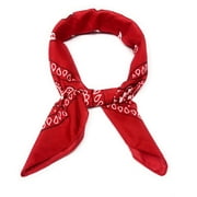 Set of 9 Paisley Womens Neck Scarf Soft, Shiny 27"x27" Chiffon Square Red