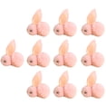 thumbnail image 1 of Set of 9 Plush Bunny Rabbit Pom Pom Decorations with Felt Ears for Crafting DIY Projects Party Favors Home Decor Ornaments, 1 of 3