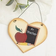 Set of "A+ Teacher" Heart Ornament Signs by Factory Direct Craft - Unique and Thoughtful Gifts for Teachers