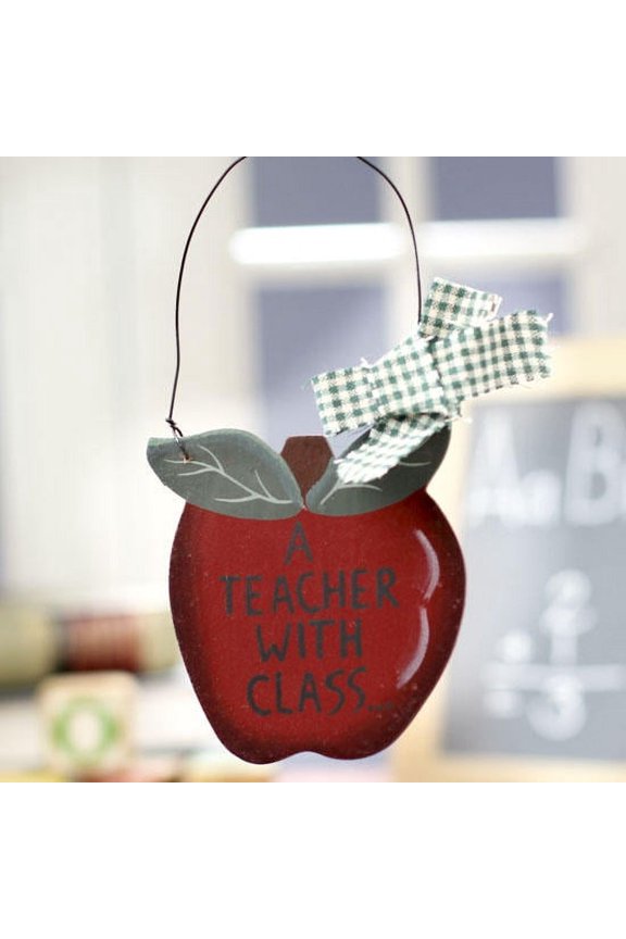 Set of "A Teacher with Class" Ornament Signs by Factory Direct Craft - Unique and Thoughtful Gifts for Teachers