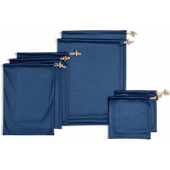 Set of Adult   Microfiber Drawstring Storage Bags (3 size set)