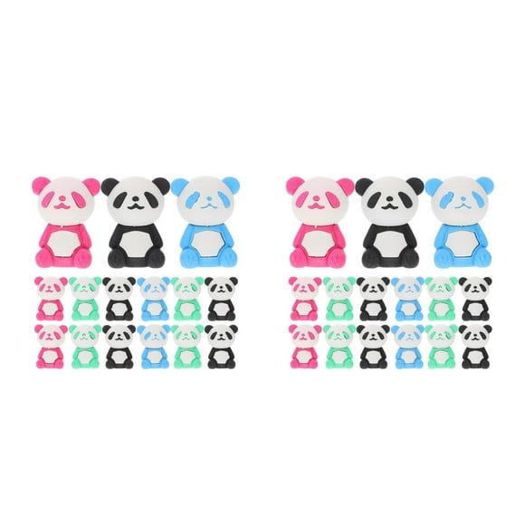 Set of Aesthetic Erasers Toddlers Toys Panda Light Student