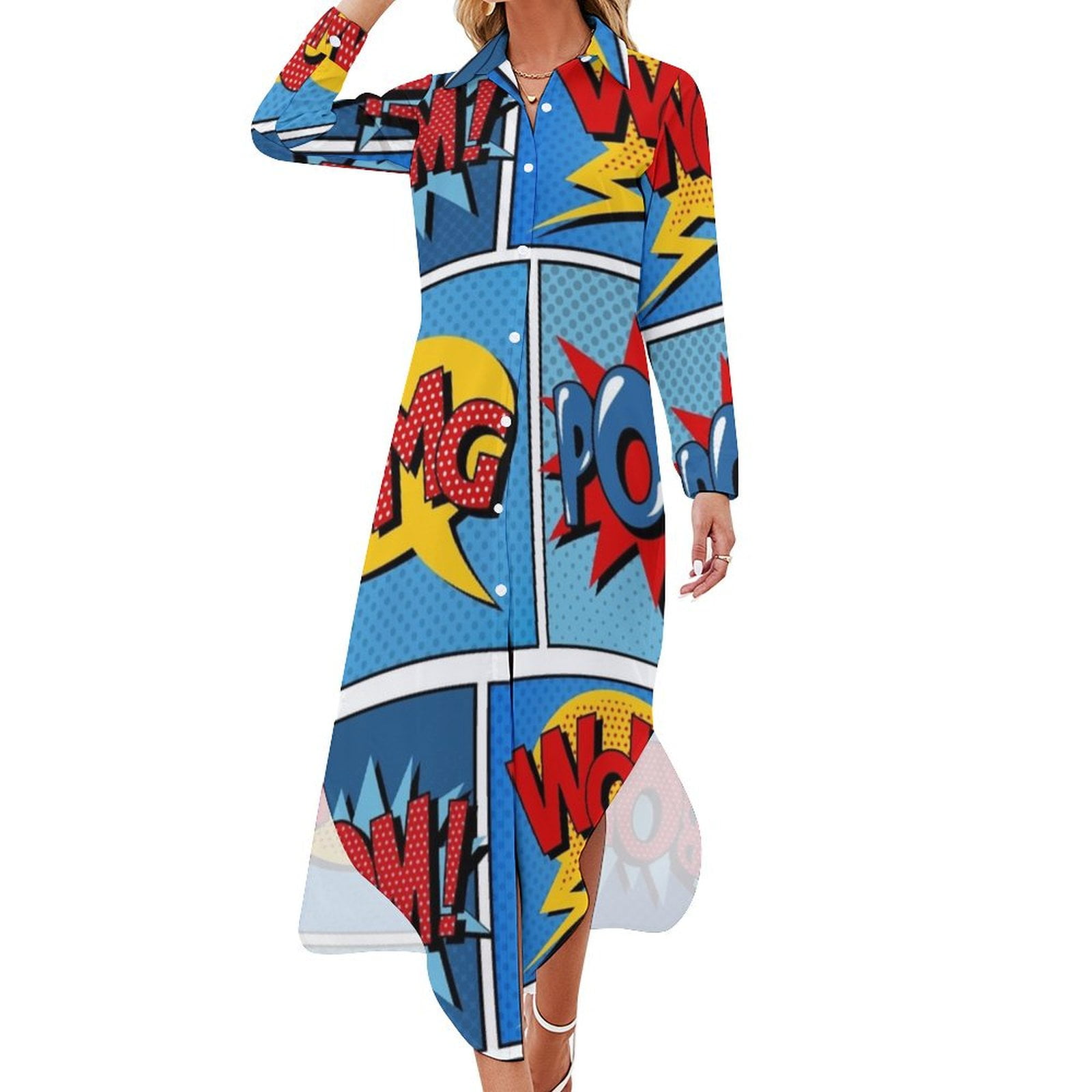 pop art party dress Vtg 60s Maximalist Pop Art Psych Wallpaper Floral Maxi Boho Hostess Party Gown S