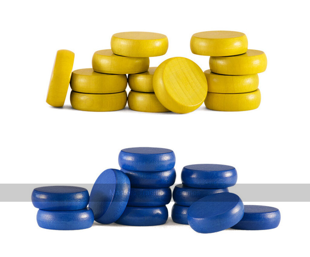 Tracey Blue – Set De 13 Boutons Crokinole 32 Mm – Officiels NCA, Fabriqués Au Canada
