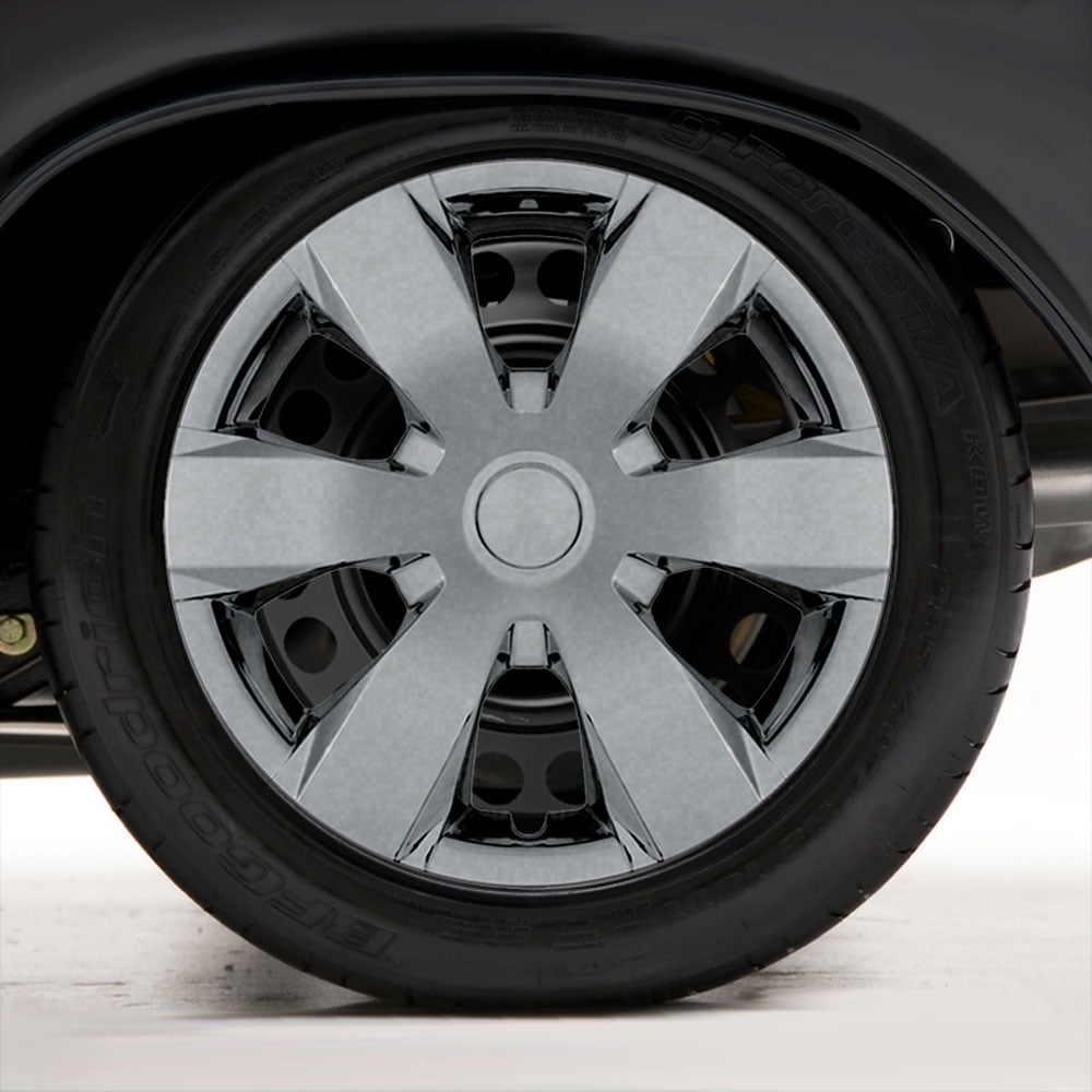 Set of Four 14" Chrome ABS Hubcap Wheel Covers (Push-on)