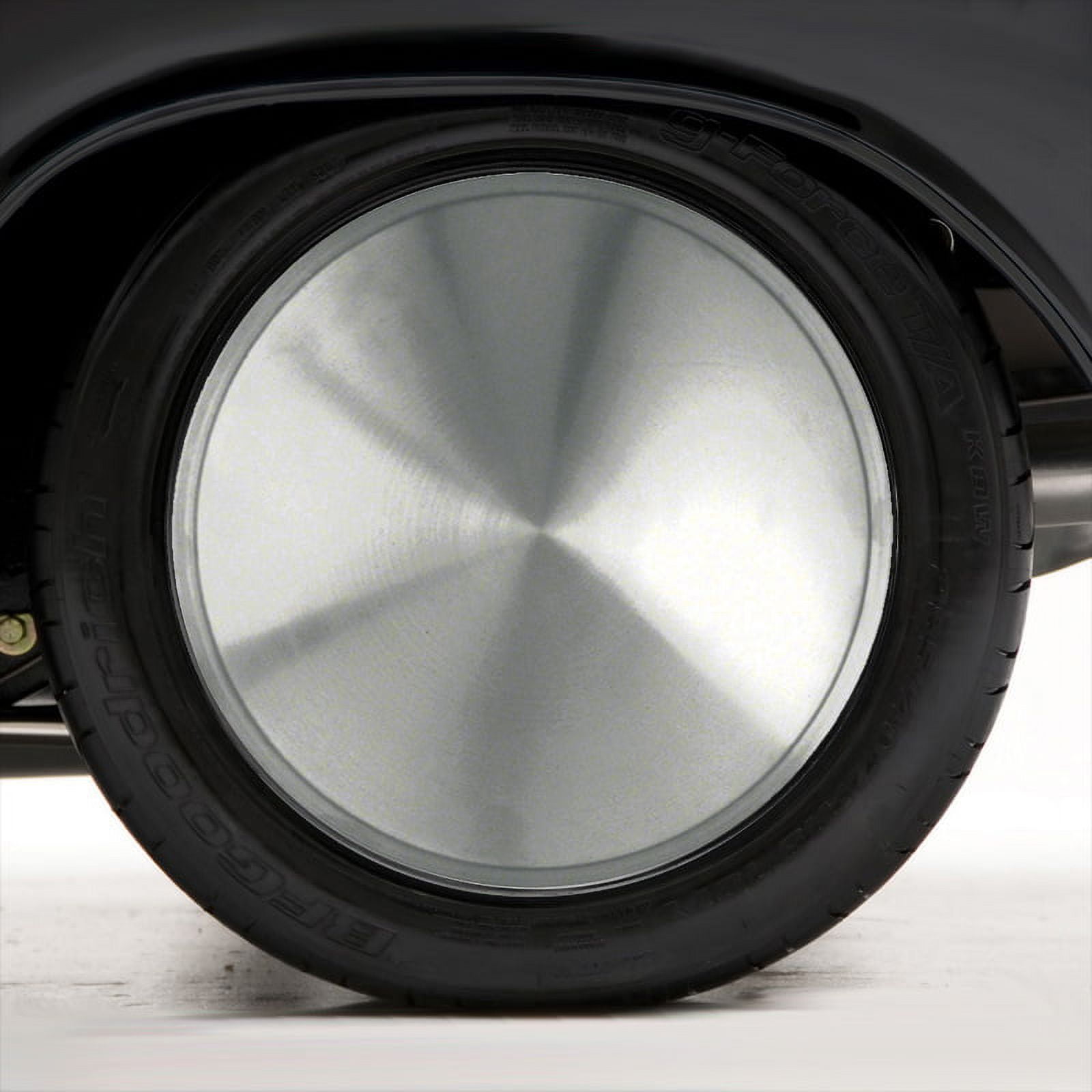 Set of Four 14" Polished Stainless Steel Hubcap Wheel Covers (Push-on)