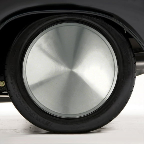 Set of Four 15" Polished Stainless Steel Hubcap Wheel Covers (Push-on)