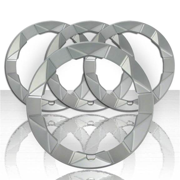 Set of Four 15" Silver ABS Wheel Trim Rings for 2004-2009 Toyota Prius