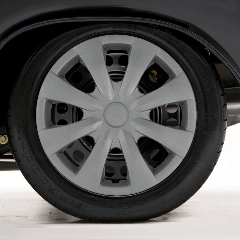 Set of Four 15" Silver Hubcap Wheel Covers for 2003-14 Toyota Corolla (Push-on)