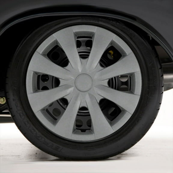 Set of Four 15" Silver Hubcap Wheel Covers for 2003-14 Toyota Corolla (Push-on)