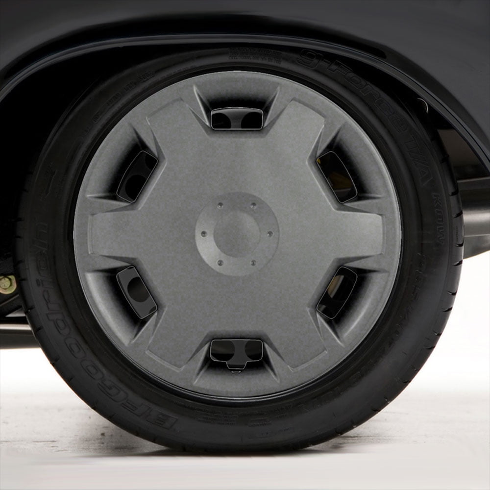 Set of Four 15" Silver Hubcap Wheel Covers for 2007-2009 Nissan Versa (Push-on)