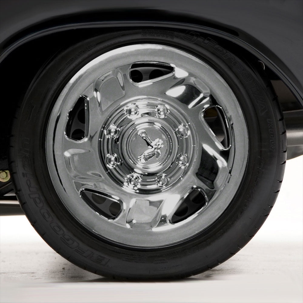 Set of Four 16" Chrome ABS 5 Spoke Directional Hubcap Wheel Covers (Push-on)