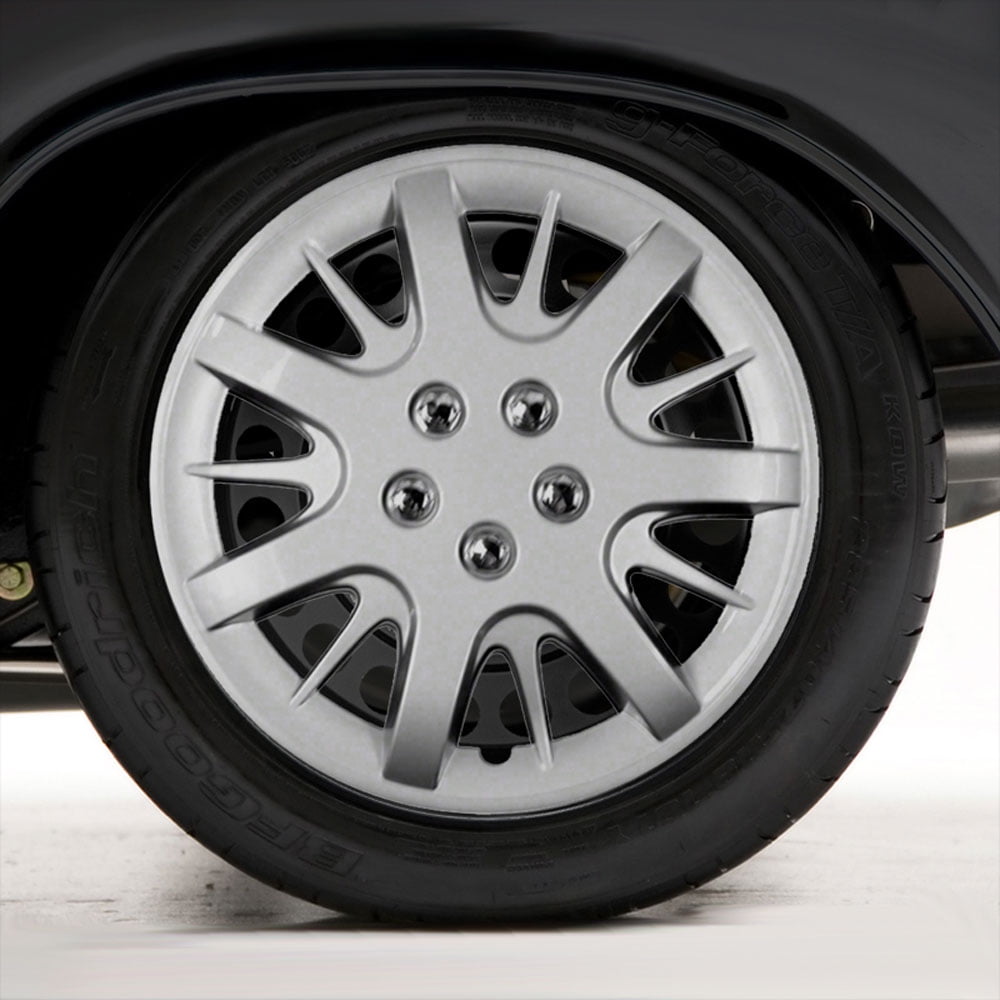 Set of Four 16" Silver Hubcap Wheel Covers for 2000-2003 Chevy Impala (Push-on)
