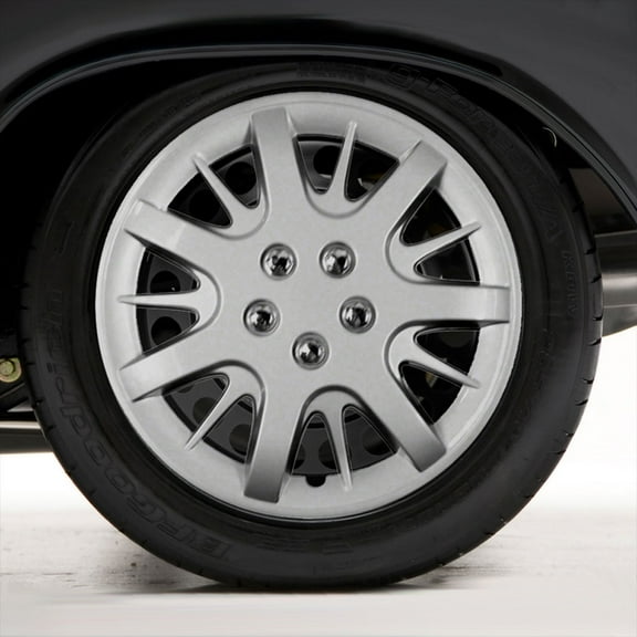 Set of Four 16" Silver Hubcap Wheel Covers for 2000-2003 Chevy Impala (Push-on)