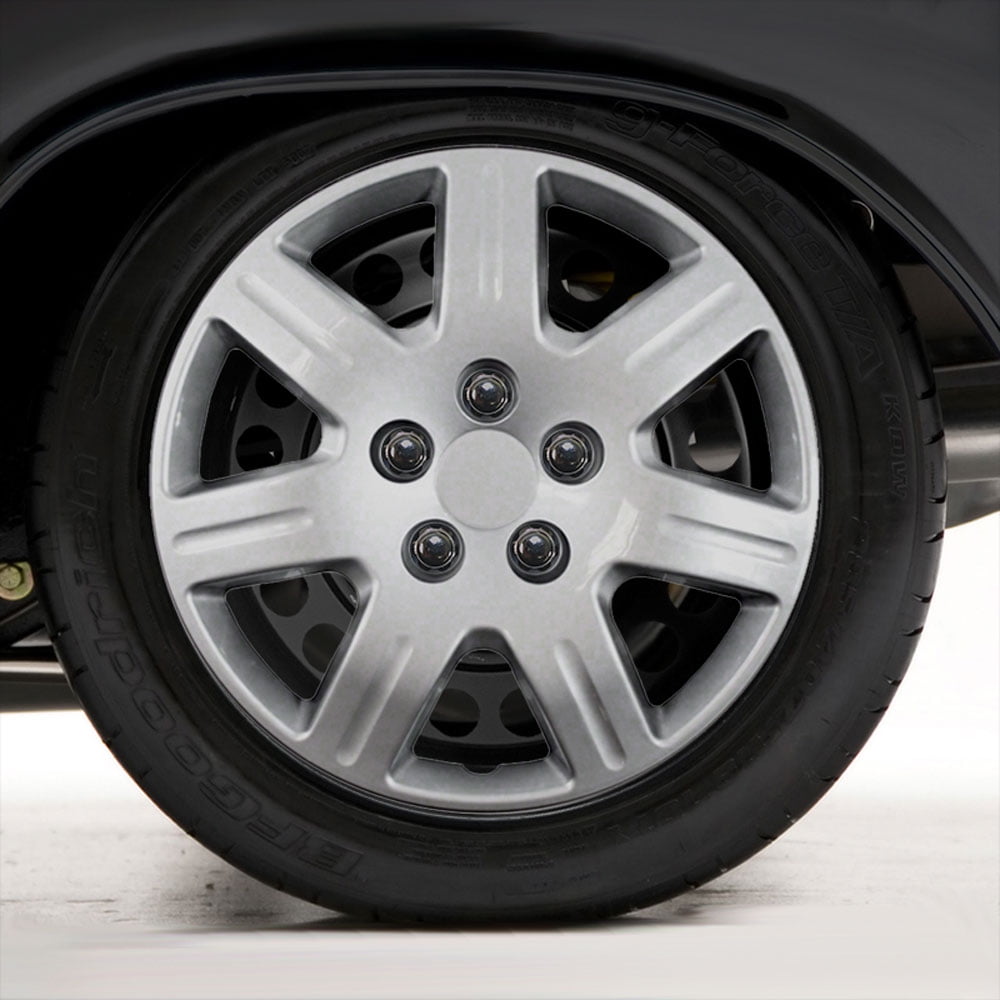 Set of Four 16" Silver Hubcap Wheel Covers for 2006-2011 Honda Civic (Bolt-on)