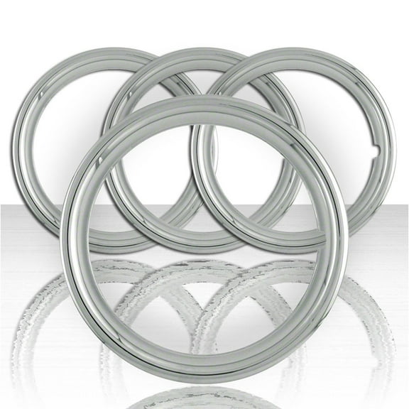 Set of Four 17" Chrome ABS 1 1/2' Deep Wheel Trim Rings