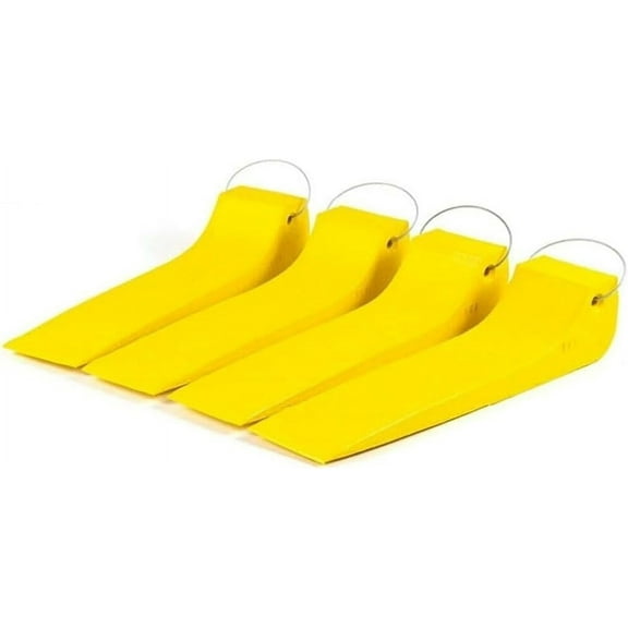 Set of Four, SK-AP4Y -x4 Yellow Tire Skates for Rollbacks, Car Hauler, Carrier, Tow Truck