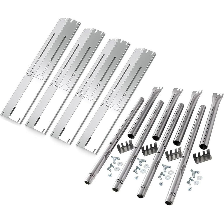 Universal Adjustable Fit Set: Four Burners and Heat Plates for Gas