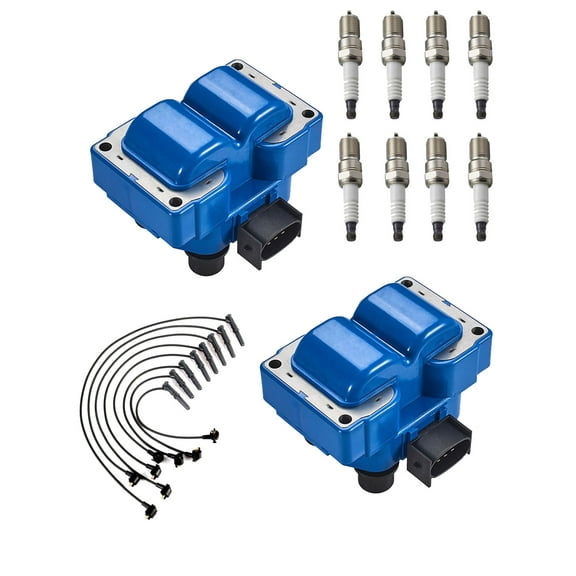 Set of ISA High Performance Ignition Coils, Spark Plugs and Wireset Compatible with 1998 Ford F-150 4.6L engine Replacement for FD487 WR5934