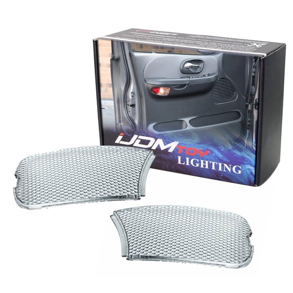 Set of LH/RH Clear Side Door Courtesy Lamp Front Cover Lens Panels ONLY For Ford 1997-2003 F150, 1997-1999 F250