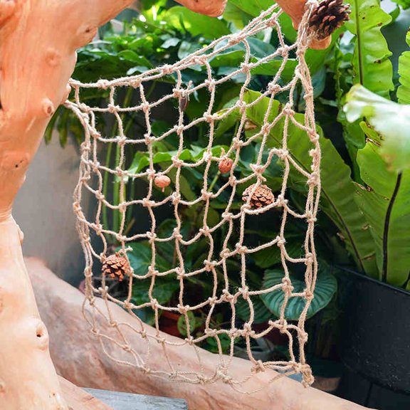 Set of Large Medium Small Parrot Toys Funny Climbing Net King  Gray Parrot Hammock Bird Toy with Nuts for Pet Parrots