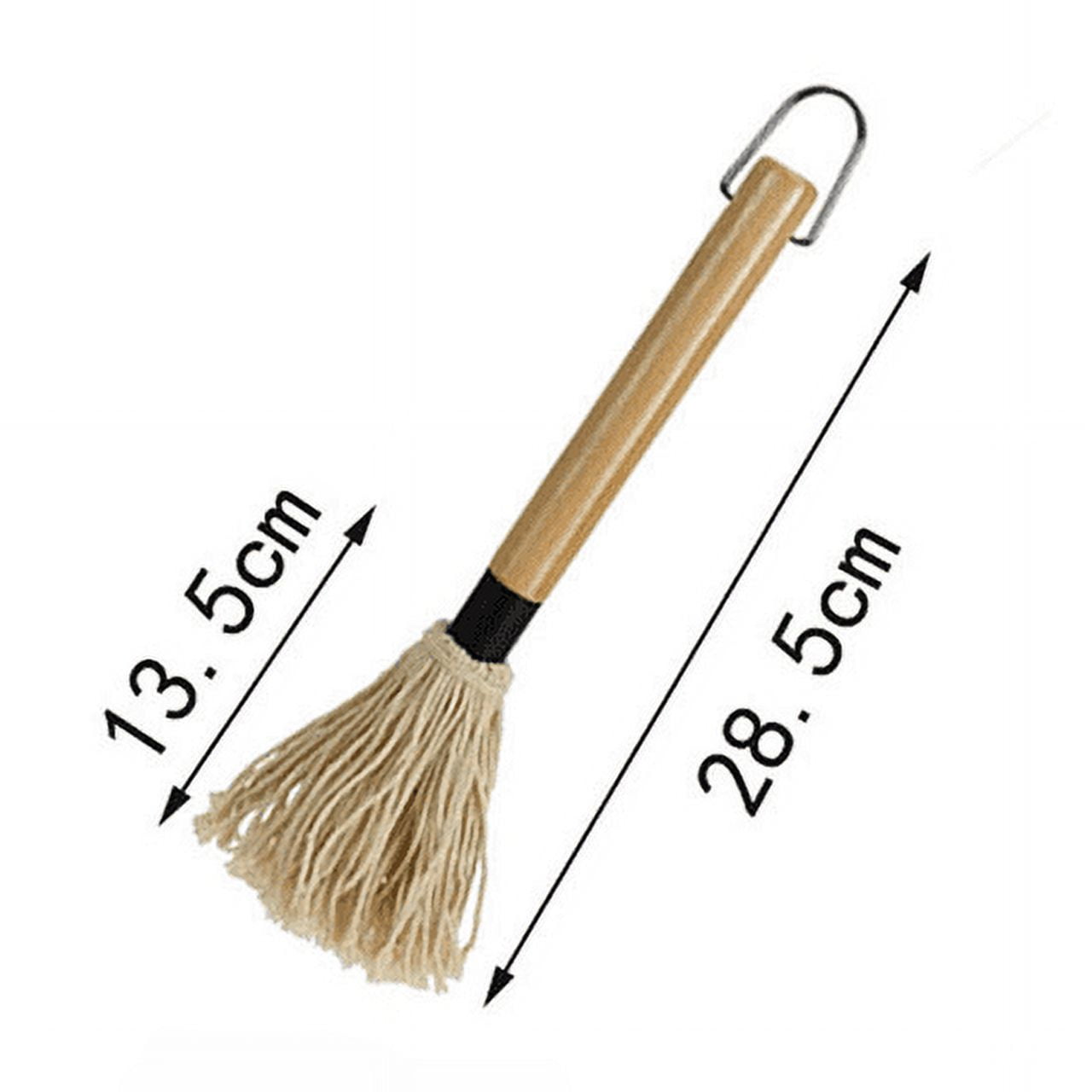 Set of Outdoor Rubber Wood Handle BBQ Barbecue Grill Basting Brushes