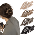thumbnail image 1 of Set of PC frosted oval hair clip, duckbill clip headband, large size, back of the head, coiled hair, shark clip hair accessory, 1 of 8