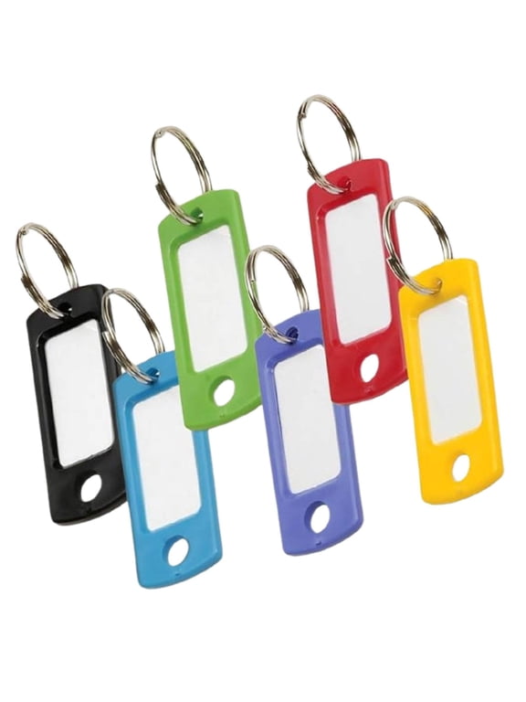 Set of Plastic Labels Tags Key chain Writable Easy Key Identification: 6 Pcs Set