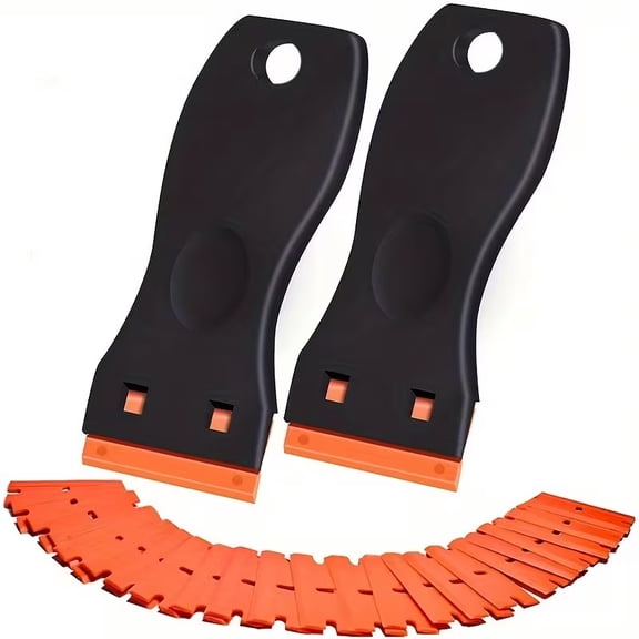 Set of Plastic Razor Scrapers for Easy Wall Paint, Sticker, and Vinyl Adhesive Removal