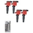 thumbnail image 1 of Set of Red Ignition Coils and Tune-Up Grease Compatible with 2005-2008 Mercury Mariner 2.3L L4 -cc 140ci Replacement for FD505,UF621, 1 of 1