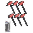 thumbnail image 1 of Set of Red Ignition Coils and Tune-Up Grease Compatible with 2014 Ram ProMaster 1500 3.6L V6 3604cc 220ci Replacement for UF648, 1 of 1