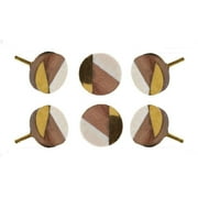 Set of Six Adington White Cabinet Knobs by Trinca-Ferro