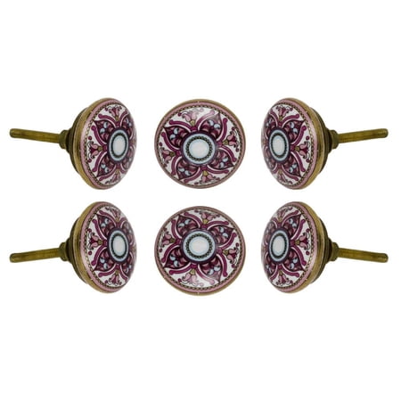 Set of Six Cairo Ceramic Knobs