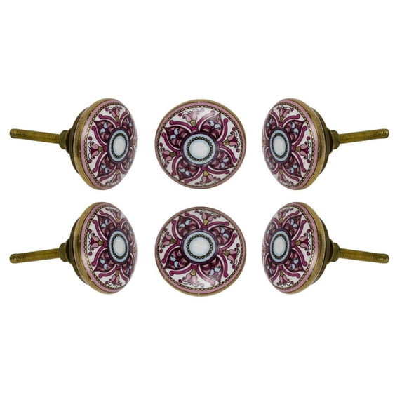 Set of Six Cairo Ceramic Knobs