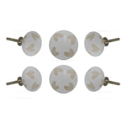 Set of Six Ceramic Love Out Cabinet Knobs by Trinca-Ferro